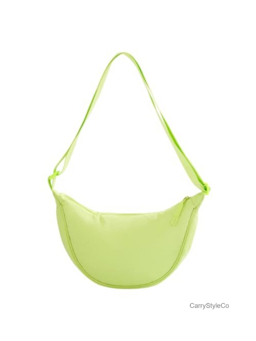 Nylon Crescent Crossbody Sling Bag Lightweight Slouchy Hobo Purse Adjustable